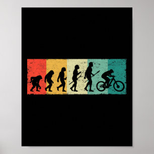 Mountainbike-Fahrer Mtb-Radsportler Evolution Abwä Poster