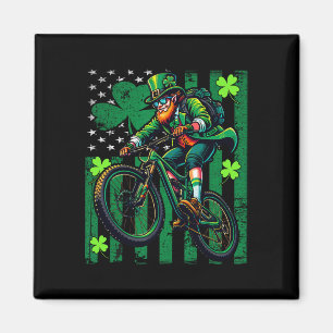 Mountainbike-Fahrer St. Patricks Day Irisch-Amerik Magnet