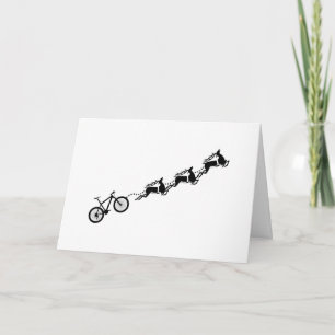 Mountainbike Fahrrad Rentier Weihnachtsrad Karte