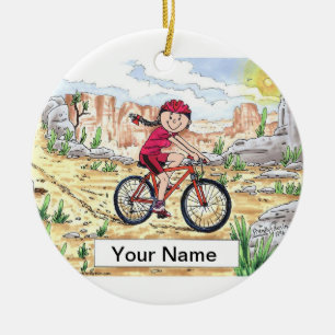 Mountainbike - Frauen Keramikornament