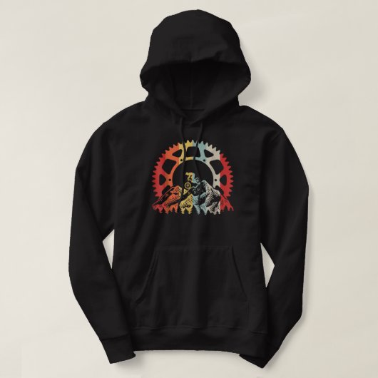 Mountainbike Gear Retro Vintages MTB Fahrrad Hoodie (Design vorne)