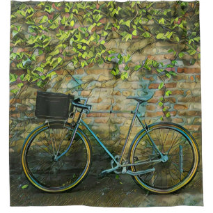 Mountainbike-Geschenk Duschvorhang