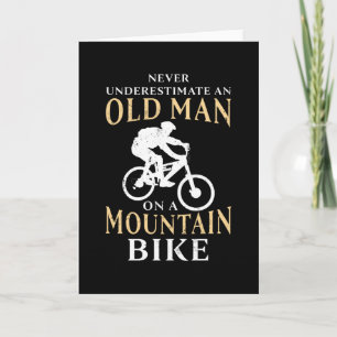 Mountainbike-Geschenk für alten Mountainbiker Karte
