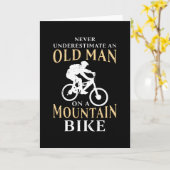 Mountainbike-Geschenk für Altenradfahrer Karte (Gelbe Blume)