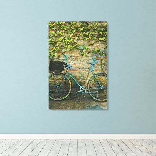Mountainbike-Geschenk Leinwanddruck (Insitu (Holzboden))