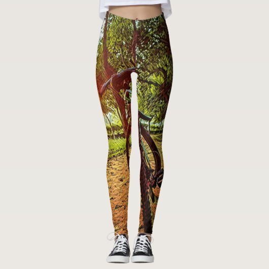 Mountainbike-Geschenke Leggings (Vorderseite)