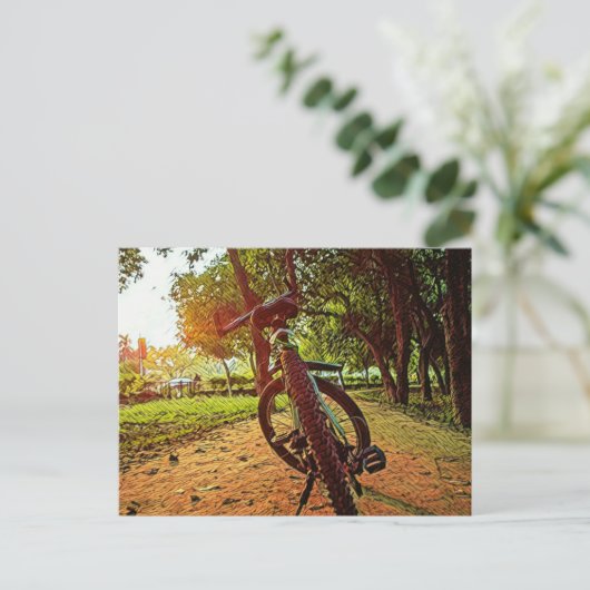 Mountainbike-Geschenke Postkarte (Stehend Vorderseite)