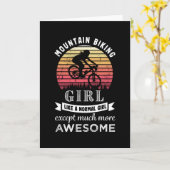 Mountainbike Girl Funny MTB Geschenk Karte (Gelbe Blume)