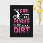 Mountainbike Girl Karte (Gelbe Blume)