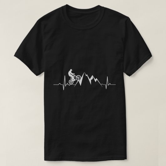 Mountainbike Heartbeat T - Shirt Apparel Bike Bike (Design vorne)