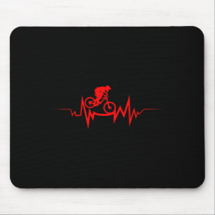 Mountainbike-Herzschlag Cooler Spruch für Mountain Mousepad