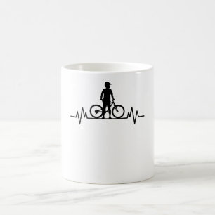 Mountainbike Herzschlag Mountainbike Fahrradverlei Kaffeetasse