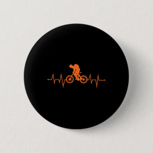 Mountainbike-Herzschlag MTB-Fahrer Mountainbiken Button