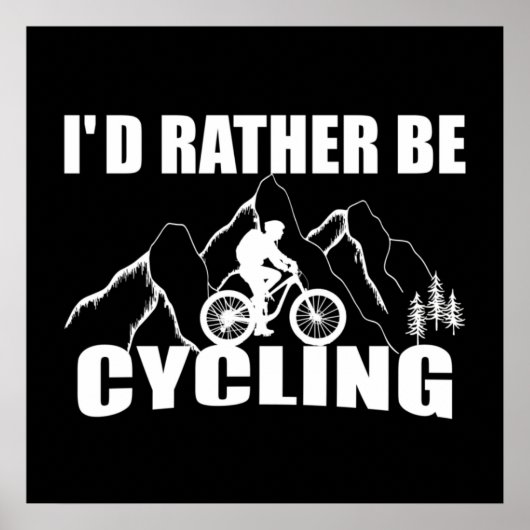 Mountainbike Humor - Lustiges Radfahren Poster (Vorne)