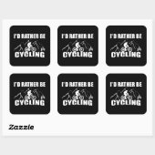 Mountainbike Humor - Lustiges Radfahren Quadratischer Aufkleber (Blatt)