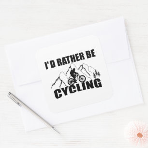 Mountainbike Humor - Lustiges Radfahren Quadratischer Aufkleber