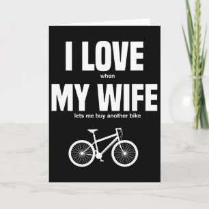 Mountainbike Ich liebe es, wenn meine Frau mich ei Karte
