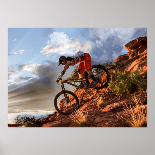 Mountainbike im Cristallina-Gebiet Poster (Vorne)