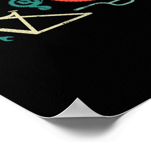 Mountainbike in Teilen Fahrrad Radfahrer Enduro Poster (Ecke)