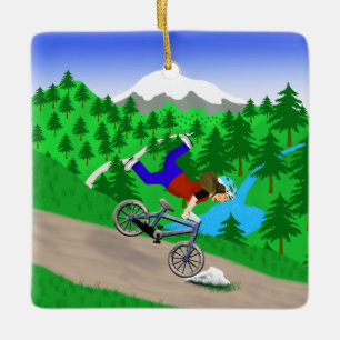 Mountainbike Keramikornament