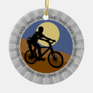Mountainbike-Kettenritzel-Design Keramikornament