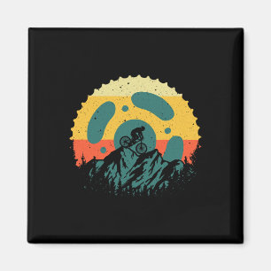 Mountainbike-Kunst für Männer Frauen Radfahren Tra Magnet