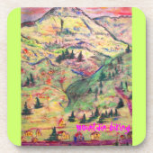 Mountainbike-Kunst Getränkeuntersetzer (Vorderseite)