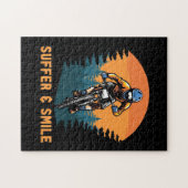 Mountainbike leidet und lächelt puzzle (Horizontal)