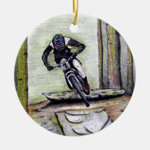 Mountainbike Llandegla mtb bmx Keramik Ornament
