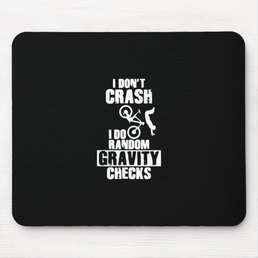 Mountainbike lustige mtb Crash Gravitation Karo Mousepad (Vorne)