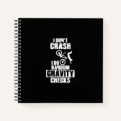 Mountainbike lustige mtb Crash Gravitation Karo Notizblock (Vorderseite)