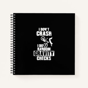 Mountainbike lustige mtb Crash Gravitation Karo Notizblock