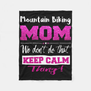 Mountainbike-Mama Lustiges Muttertagsgeschenk Fleecedecke