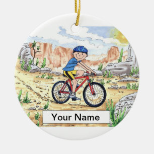 Mountainbike - Männlich Keramik Ornament