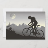 Mountainbike mit Vollmond Biking Geburtstag Einladung (Rückseite)