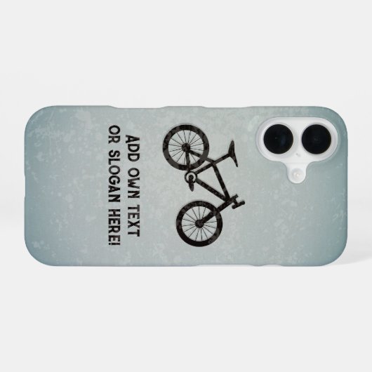Mountainbike-Motiv mit eigenem Namen oder Text iPhone 16 Hülle (Rückseite (Horizontal))