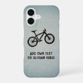 Mountainbike-Motiv mit eigenem Namen oder Text iPhone 16 Hülle (Rückseite)