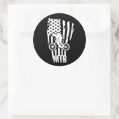 Mountainbike-Mountainbike-Fahrer Runder Aufkleber (Tasche)