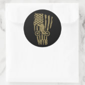 Mountainbike-Mountainbike-Fahrer Runder Aufkleber (Tasche)