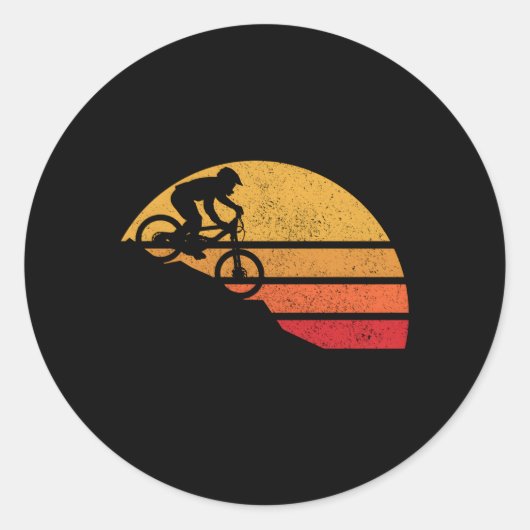 Mountainbike Mountainbike Mountainbike Mountainbik Runder Aufkleber (Vorderseite)