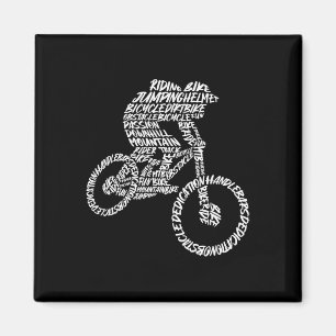 Mountainbike Mtb Biker Typografie Männer Jungen Do Magnet
