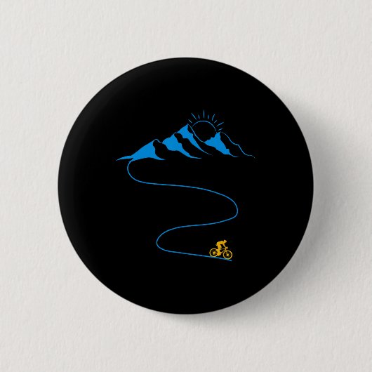 Mountainbike - MTB-Downhill-Biking vom Berg Button (Vorderseite)