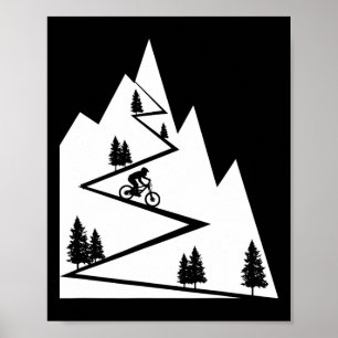 Mountainbike - MTB-Downhill-Fahren Radfahren Biker Poster