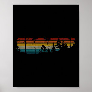Mountainbike Mtb Downhill-Fahren Vintage Retro Fah Poster