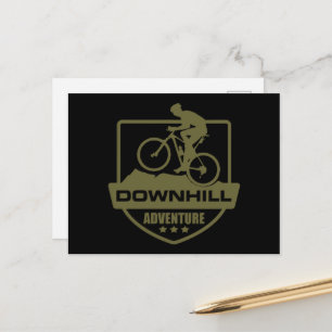 Mountainbike MTB Downhill Postkarte