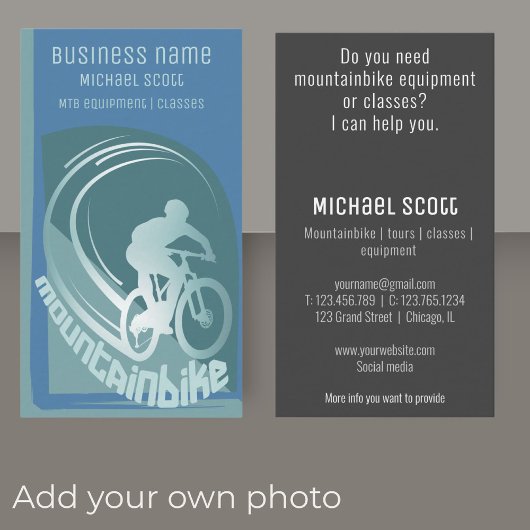 Mountainbike MTB Firmenkarte Visitenkarte