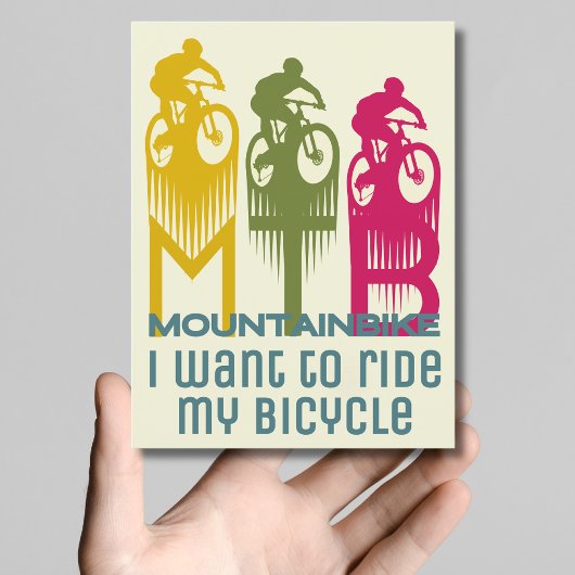 Mountainbike MTB Mountainbike Postkarte