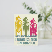 Mountainbike MTB Mountainbike Postkarte (Stehend Vorderseite)