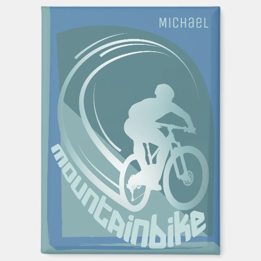 Mountainbike mtb Mountainbiker Magnet (Vorderseite)
