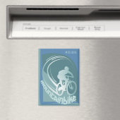 Mountainbike mtb Mountainbiker Magnet (In Situ (Geschirrspüler))